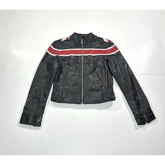 Wilson Jackets & Blazers - Wilson’s Leather Def Leppard Jacket Women’s Medium Studded Distressed Black Zip